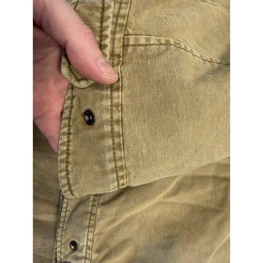 Levi Strauss Sherpa Lined Military Field Jacket Mens XL Olive Green Utility Coat
